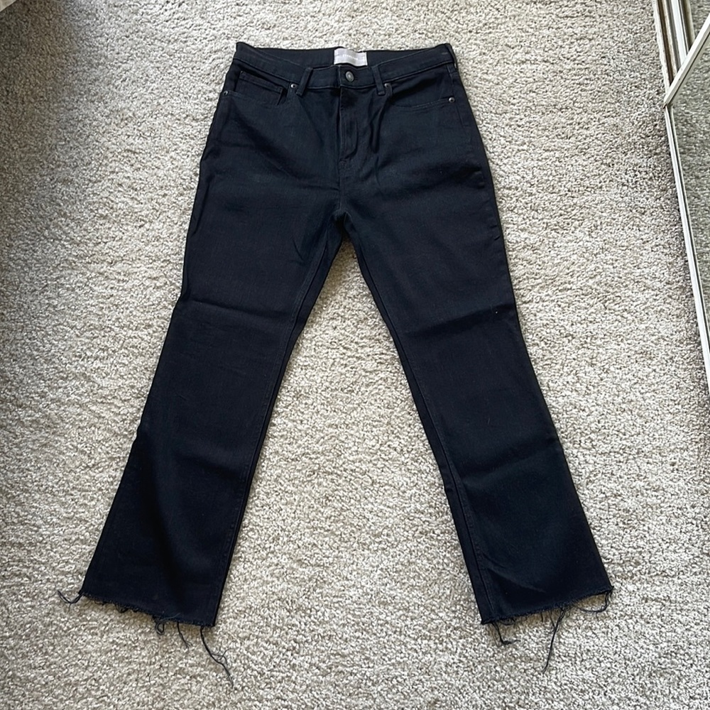 Everlane Ankle Fray Black Jeans 30 Regular